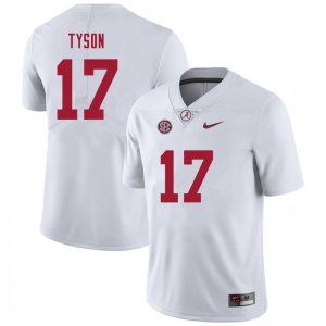 NCAA Men's Alabama Crimson Tide #17 Paul Tyson Stitched College 2021 Nike Authentic White Football Jersey FC17G06EB